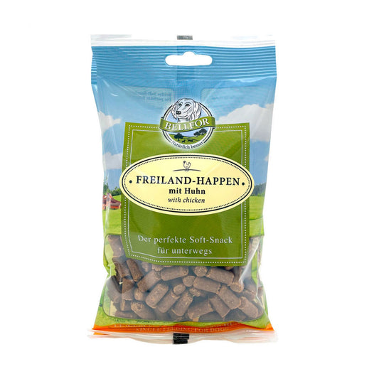Bellfor getreidefreier Freiland-Happen mit Huhn - Soft Snacks für Hunde