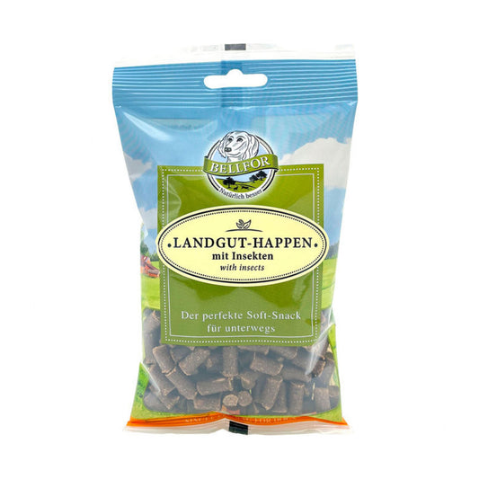 Bellfor - getreidefreie Landgut-Happen - Soft Snacks für Hunde mit Insekten