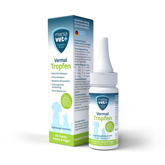 Marsavet Vermal Tropfen für Hunde Katzen Nager - 50ml